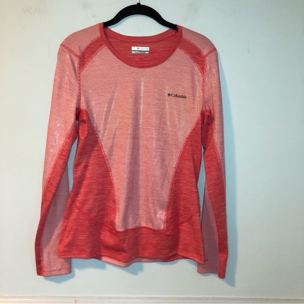 Columbia Salmon Pink Solar Chill 2.0 Long Sleeve Top Size Medium